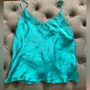 Victoria’s Secret (Satin Like) Cami BoyShort Set Teal Size L